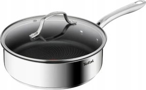 Mély Serpenyő Tefal Titán 24CM Fedél Inox Acél Gáz Indukciós
