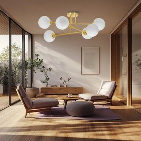 Csillár 6xE27/35W/230V átm. 80 cm arany