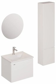 Fürdőszobagarnitúra mosdóval, mosogató csapteleppel, kifolyóval és szifonnal Naturel Ancona fehér KSETANCONA12