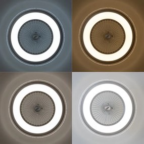 Brilagi - LED Dimmelhető lámpa ventilátorral RONDA LED/48W/230V ezüst + távirányító