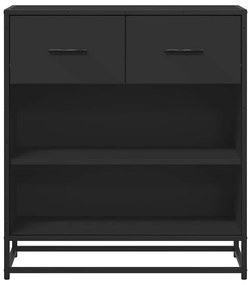 Tálalószekrény Fekete 68x35x76 cm Engineered Wood