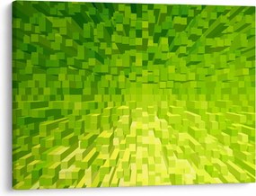 Sárgászöld kockák képe (70x50 cm)