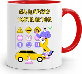 Vezetői Oktatónak Piros Bögre Ajándék fényképes nyomtatással