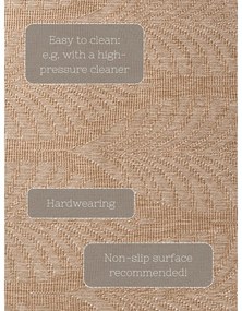 Bézs-elefántcsont színű kültéri-beltéri futószőnyeg 80x250 cm Duet Liora – NORTHRUGS