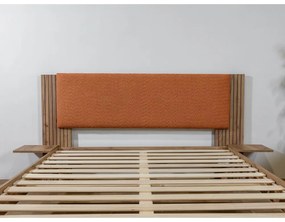 Narancssárga franciaágy ágyráccsal 140x190 cm Lior – Bobochic Paris