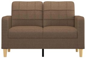 kétszemélyes barna szövetkanapé 120 cm