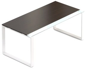 Alkotó asztal 180 x 90 cm, fehér alap, 2 láb, wenge
