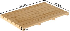 Csúszásgátló szőnyeg a fürdőszobába, természetes lakkozott bambusz, KLERA