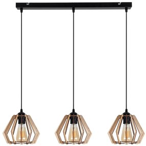 Belis Csillár zsinóron BERGO 3xE27/60W/230V fekete 0004