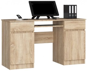 Íróasztal - Akord Furniture - 135 cm - sonoma tölgy