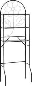 vidaXL fekete WC feletti tárolóállvány 60 x 33 x 174 cm
