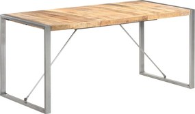 vidaXL tömör nyers mangófa étkezőasztal 160 x 80 x 75 cm