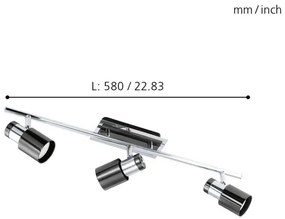 Eglo 30834 - LED Spotlámpa DAVIDA 1 3xGU10/5W/230V