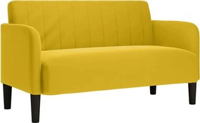 vidaXL sárga bársony loveseat kanapé 109 cm