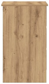 kézműves tölgy színű szerelt fa íróasztal 90x45x76 cm