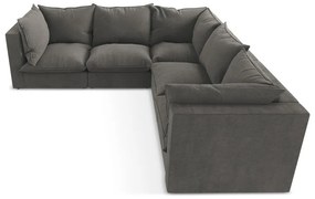 Sötétszürke sarokkanapé Manao – Makamii