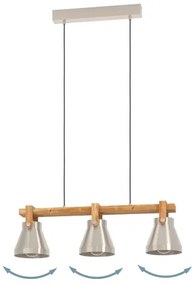 Eglo 43952 - Csillár zsinóron CAWTON 3xE27/40W/230V