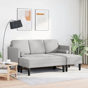 2 darabos kanapészett párnákkal felhős szürke szövetből