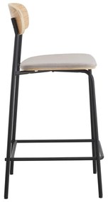 Fekete-szürkésbarna bárszék szett 2 db-os (ülésmagasság 66 cm) Adriana – Marckeric