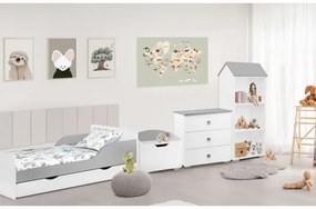 Szekrény PABIS 87x83 cm fehér/szürke