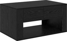 vidaXL Dohányzóasztal fiókkal Fekete tölgy 80 x 50 x 40 cm Faanyag