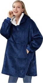VERK Ujjakkal és kapucnival ellátott takaró - Huggle Hoodie - blue