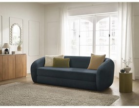 Sötétkék zsenília kinyitható kanapé 228 cm Neyo – Bobochic Paris