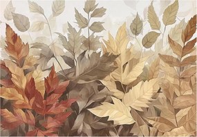 Fotótapéta levelek 3D Hatás Modern elegáns nappali hálószoba Szuper Hatás