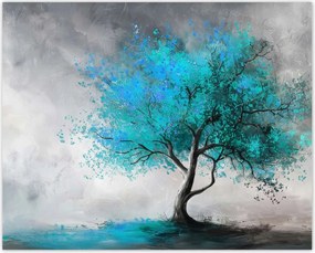 Poszterek 50x40 Kék fa Modern Art