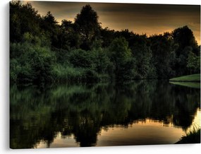A tó képe az erdő mellett (70x50 cm)