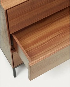 Natúr színű alacsony komód diófa dekorral 110x75 cm Vedrana – Kave Home