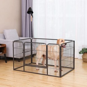 Kutya kennel, kutyaketrec 122 x 80 x 70 cm szürke
