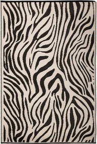 Nagy szőnyeg Zebra motívummal fekete-fehér 242x150cm Esschert Design