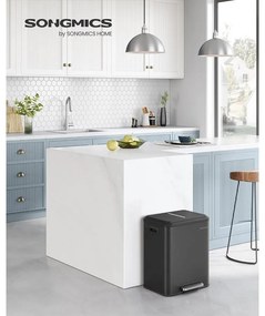 2 x 15 literes konyhai szemetes fekete színben