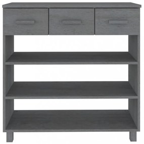 HAMAR sötétszürke tömör fenyőfa tálalóasztal 90 x 35 x 90 cm