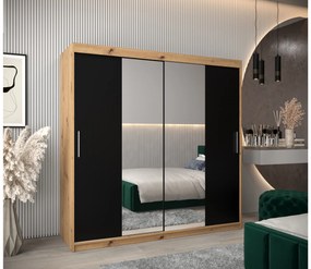 Ruhásszekrény 200 cm Toki 1 (artisan tölgy + matt fekete). 1064938