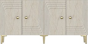Lessi 150 - White, Travertine, Gold