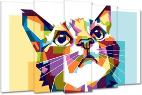 Festmények 150x95 Absztrakt macska