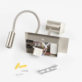 Brilagi - LED Flex. lámpa BOBO 1xE27/25W/230V + LED/3W m. króm/fehér/mackók