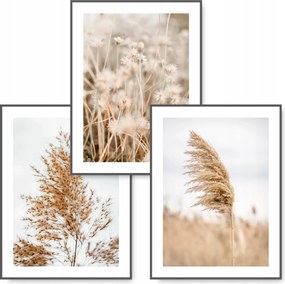 Boho 3 db-os poszter szett A1 84x59,4 Fű Bézs #12