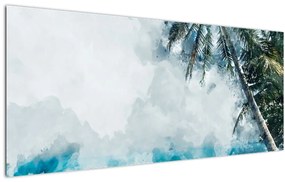 Egy pálmafa képe a tenger felett (120x50 cm)