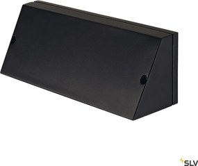 SLV 230030 PEMA Modern Kültéri Fali Lámpa Fekete, Átlátszó E27 IP65