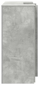 recepciós pult betonszürke 135x50x103,5 cm szerelt fa