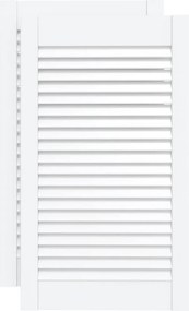 vidaXL 2 db fehér tömör fenyőfa lamellás szekrényajtó 69 x 39,4 cm