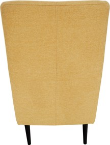 Füles fotel, sárga/fekete, SAMY