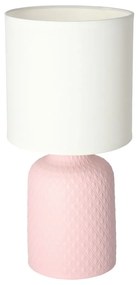 Rózsaszín asztali lámpa textil búrával (magasság 32 cm) Iner – Candellux Lighting