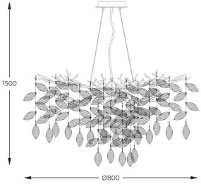 Zuma Line MD4115-1-ECN - Csillár zsinóron CINDY 10xG9/3,5W/230V króm