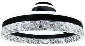 LED Dimmelhető felületre szerelhető csillár LED/86W/230V 3000-6500K fekete + távirányítás