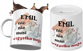 Emilnek Bögre Ajándék persely szett fényképes nyomtatással