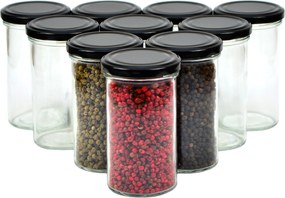 Egyszerű Befőttesüveg 277 ml átlátszó üveg tégely 10 db